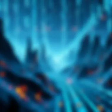 Cryptography in a Digital Realm A futuristic digital landscape illustrating cryptographic security