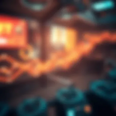 A blockchain graphic illustrating the connection between art and technology