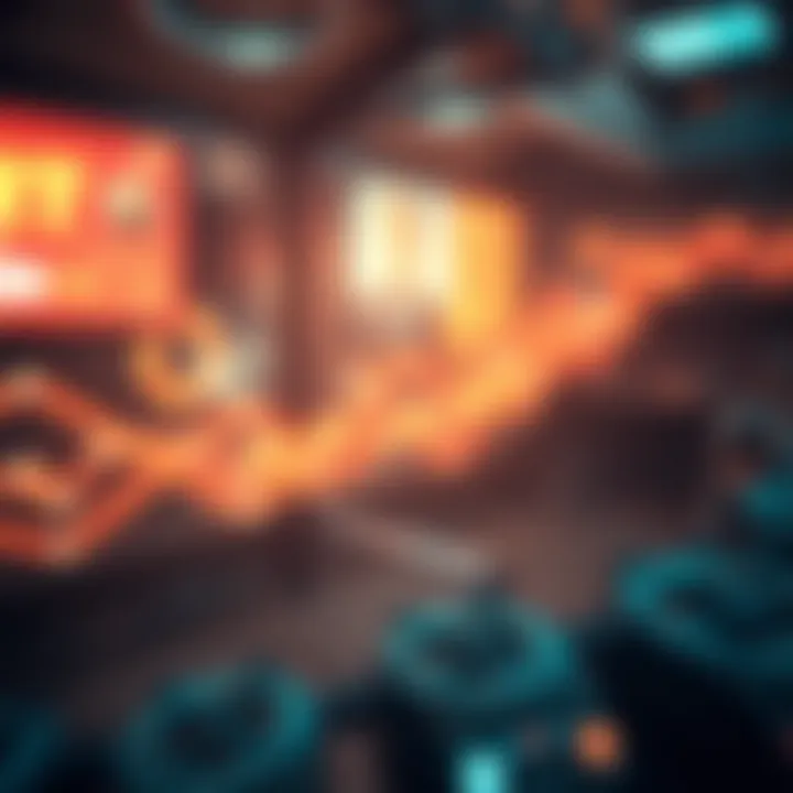 A blockchain graphic illustrating the connection between art and technology