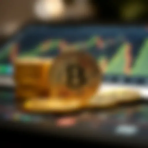 Conceptual representation of cryptocurrency taxation