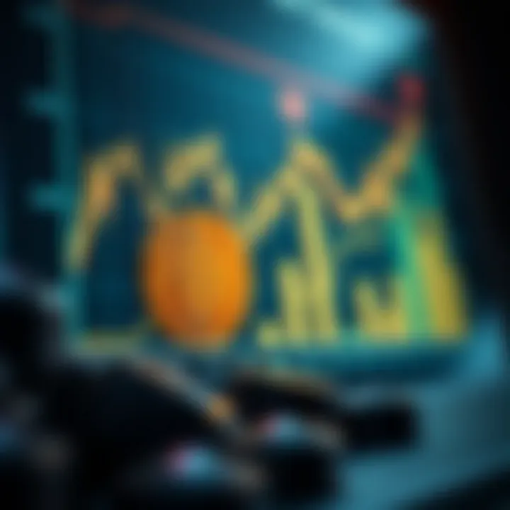 Graph illustrating investment strategies in cryptocurrency