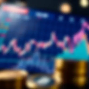 Cryptocurrency Market Trends A market chart depicting the rise and fall of cryptocurrency values