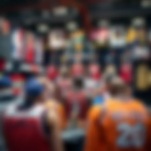 NBA Collectibles Showcase A vibrant digital representation of NBA collectible highlights.