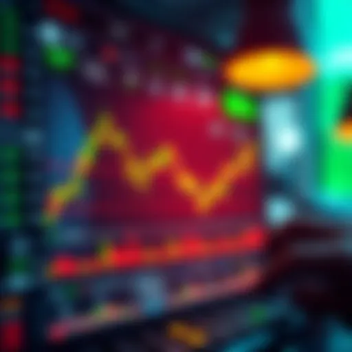 User interface of a stock trading app showcasing charts and statistics