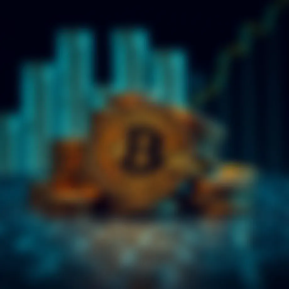 Conceptual illustration of cryptocurrency growth
