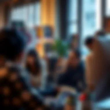 Artist Engaging Online An artist engaging with an online community about NFTs