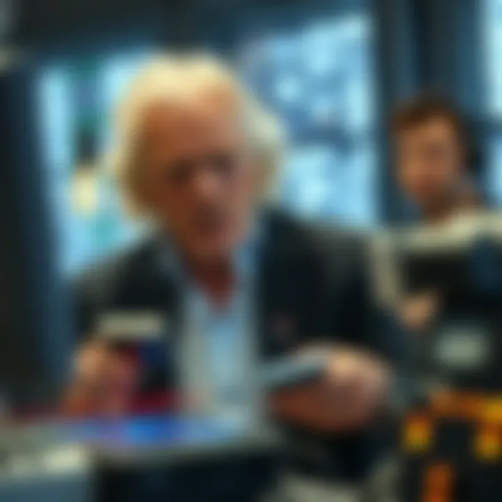 Branson's Engagement with Emerging Technologies Richard Branson engaging with innovative technology