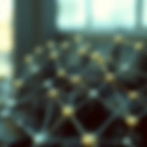 An abstract representation of blockchain technology with interconnected nodes