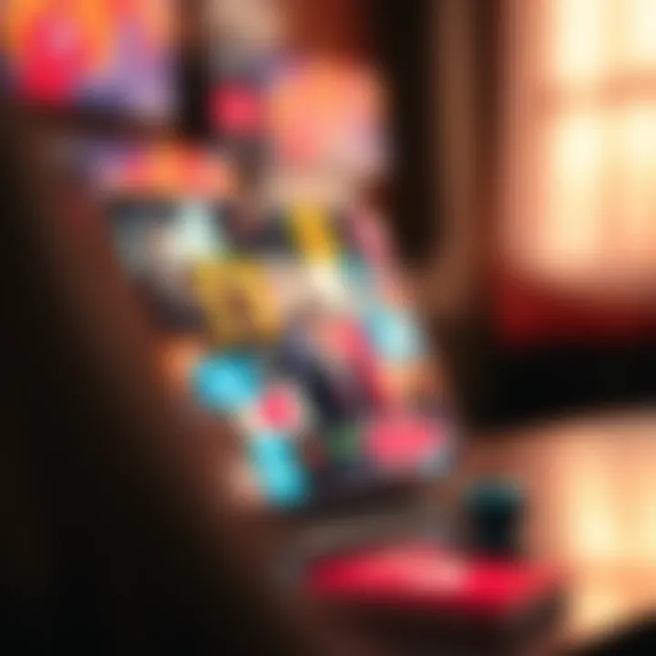 An abstract representation of social media engagement in the digital art world.