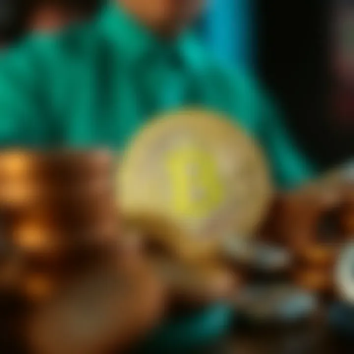 Visual representation of cryptocurrencies as an investment vehicle