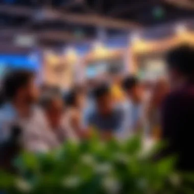 A concept image showcasing a vibrant Telegram community discussing cryptocurrency trends.