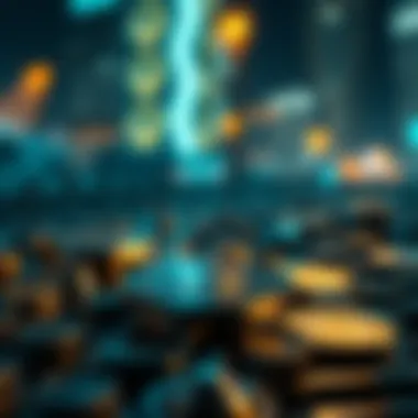 Visual representation of the blockchain technology behind NFTs