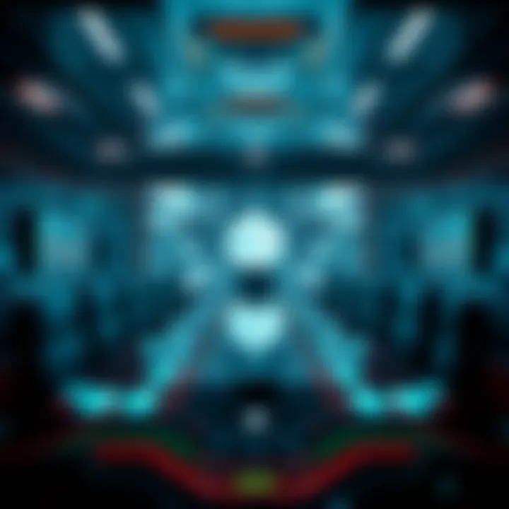 Leadership Styles in the Digital Age A futuristic boardroom with digital interfaces