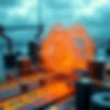 Blockchain architecture illustration showcasing distributed ledger technology