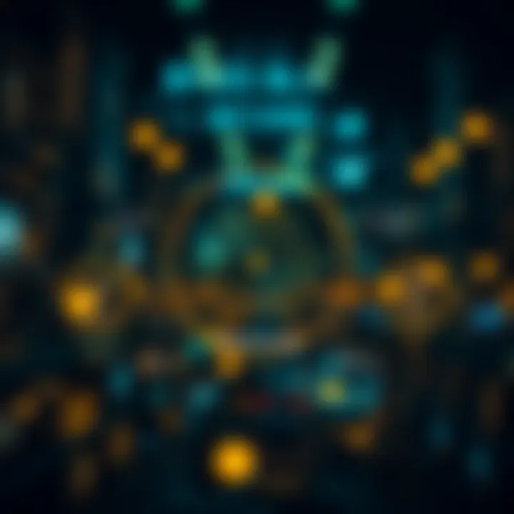 Diagram of blockchain mechanisms highlighting consensus protocols