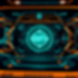 A futuristic digital interface symbolizing decentralized finance