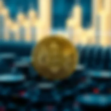 Impact of Bitcoin on Financial Technology Impact of Bitcoin symbol on modern financial technology