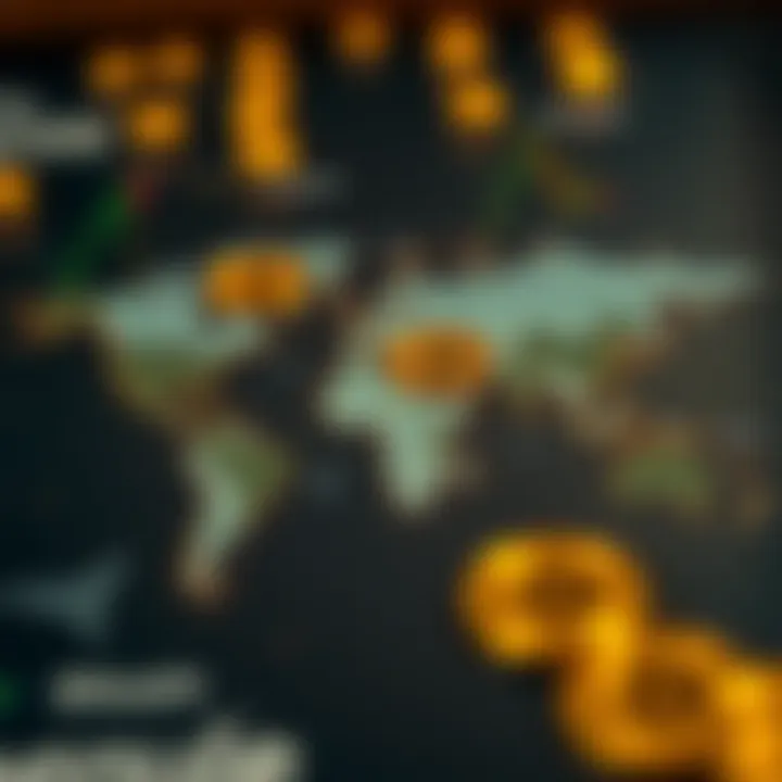 Global map highlighting Bitcoin acceptance