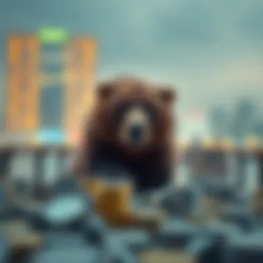 Visual representation of trading strategies in a bear market