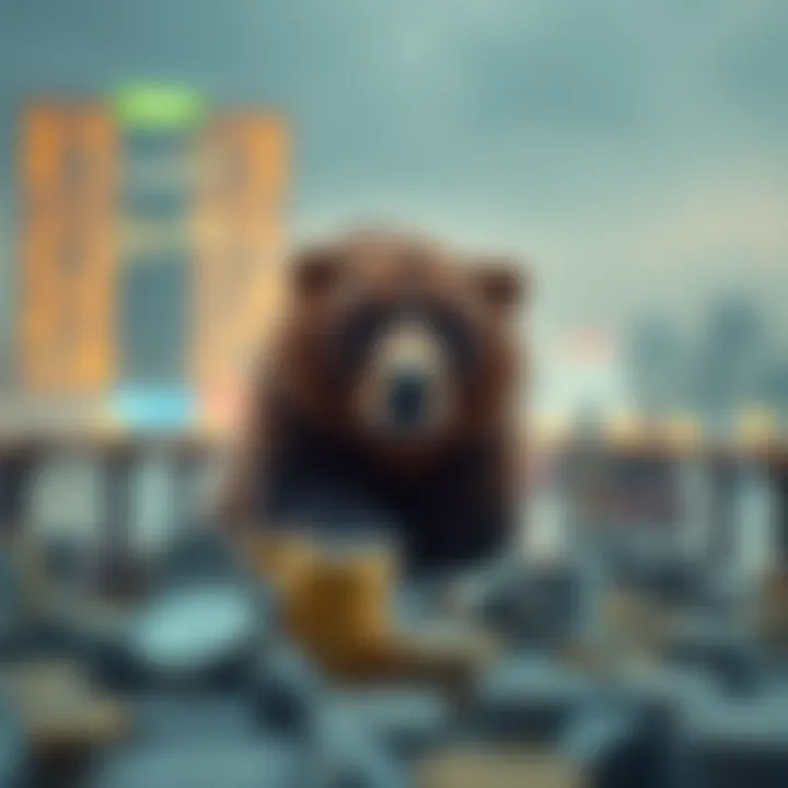 Visual representation of trading strategies in a bear market