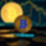 Coinbase logo with digital currency backdrop