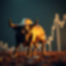 Symbolic representation of a bull market with upward trends.