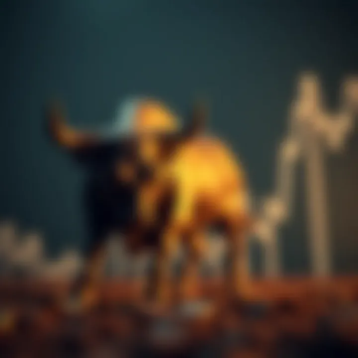 Symbolic representation of a bull market with upward trends.