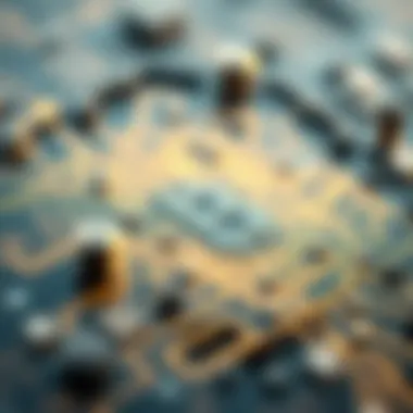 Blockchain and Ownership of Digital Assets An abstract representation of blockchain technology illustrating the concept of ownership in digital assets