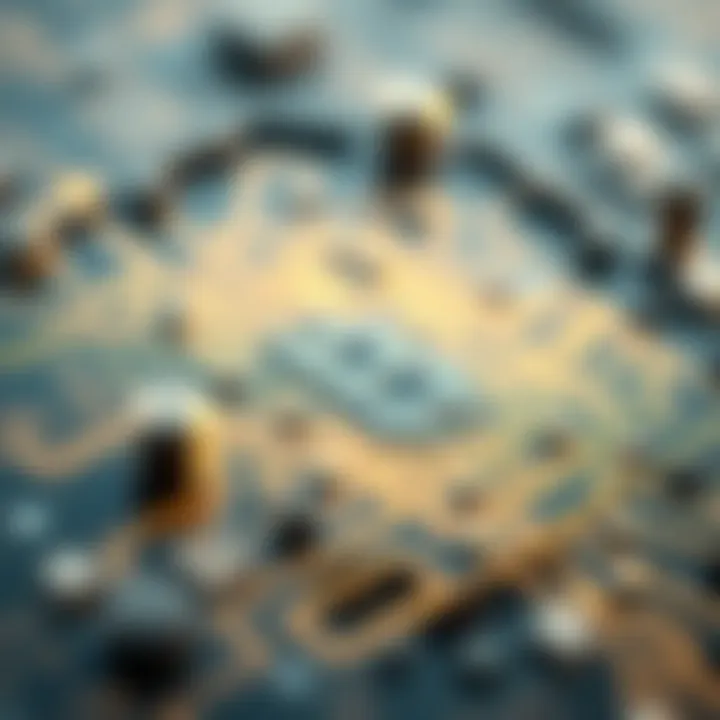 Blockchain and Ownership of Digital Assets An abstract representation of blockchain technology illustrating the concept of ownership in digital assets