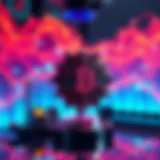 A vibrant digital artwork representing the fusion of technology and creativity in the NFT space