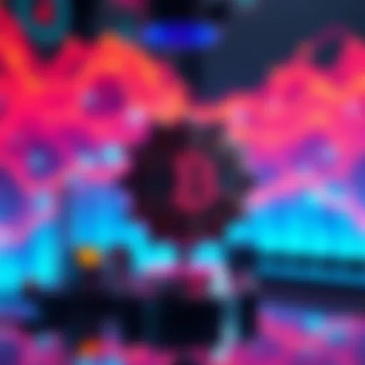 A vibrant digital artwork representing the fusion of technology and creativity in the NFT space