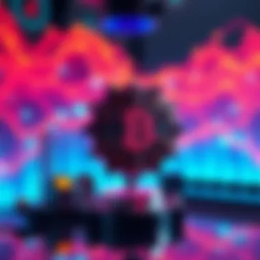 Fusion of Technology and Creativity in NFT Art A vibrant digital artwork representing the fusion of technology and creativity in the NFT space