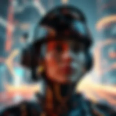 A futuristic depiction of technology and finance convergence