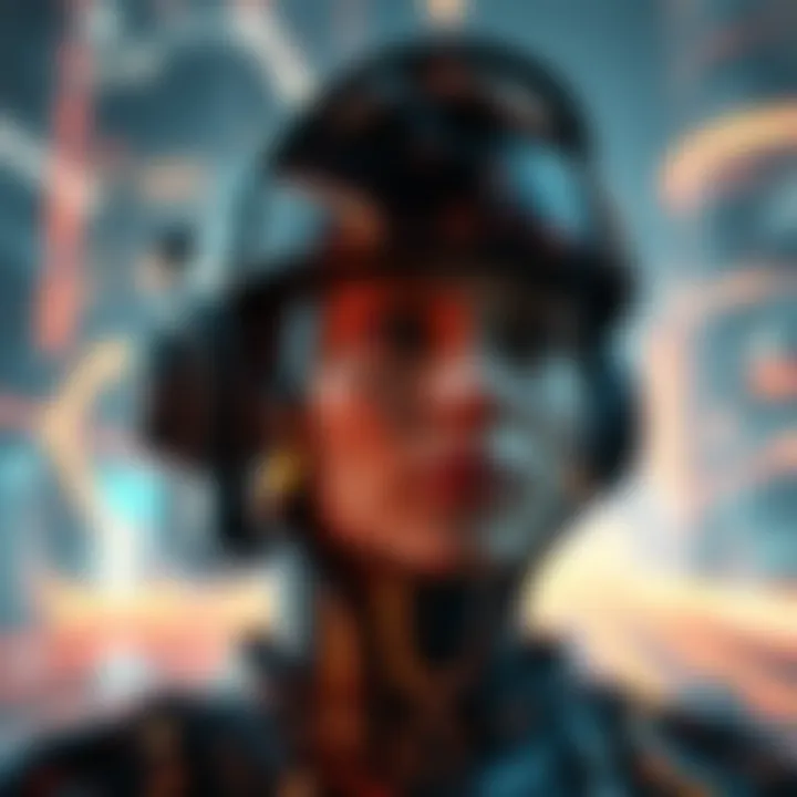 A futuristic depiction of technology and finance convergence