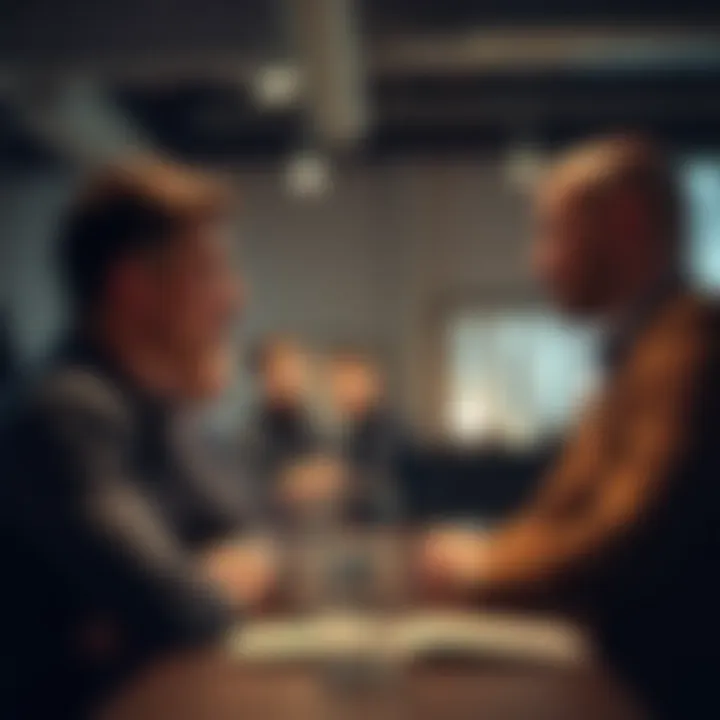 A strategic meeting between startup founders and investors